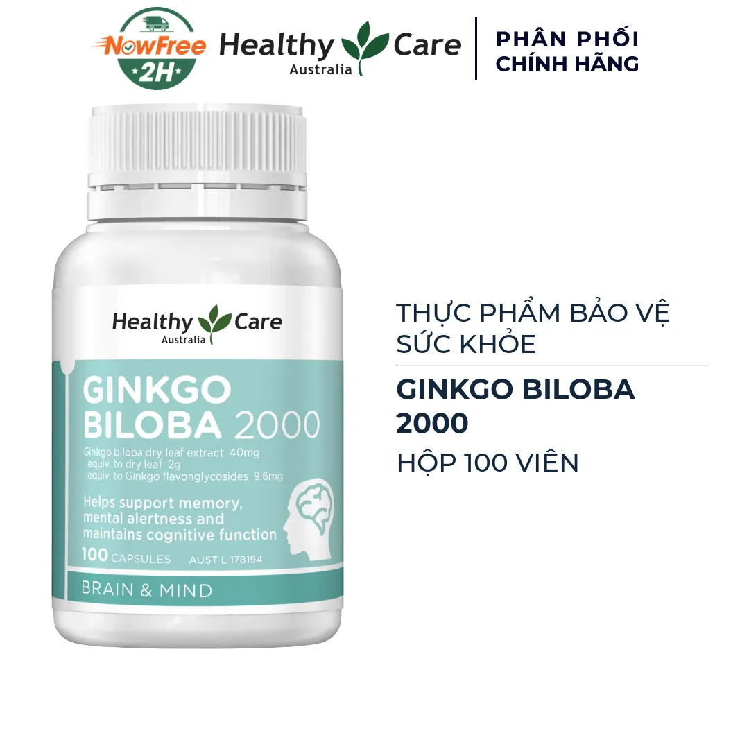 Thực Phẩm Bảo Vệ Sức Khỏe Healthy Care Ginkgo Biloba 2000 2