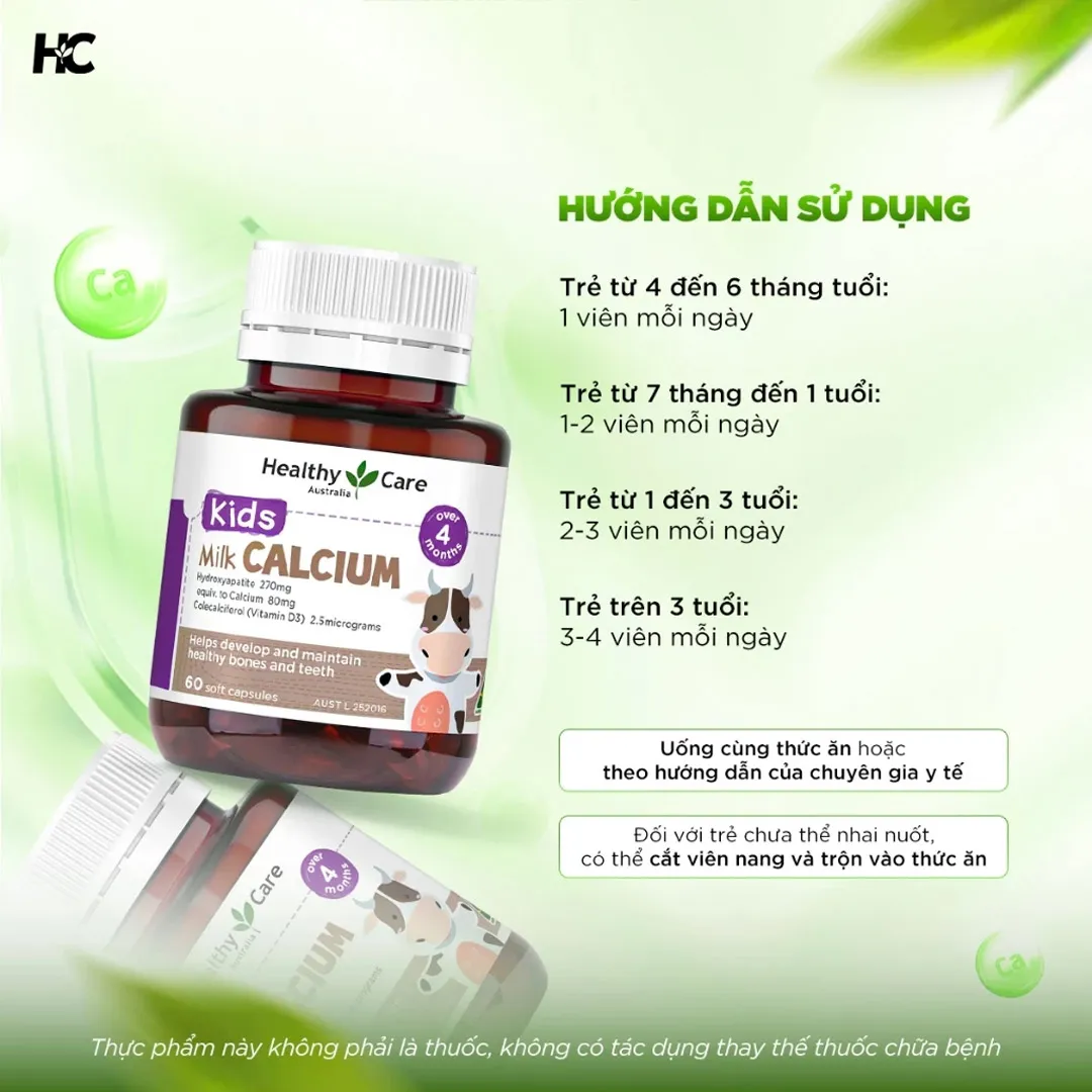 Thực Phẩm Bảo Vệ Sức Khỏe Healthy Care Kids Milk Calcium 7