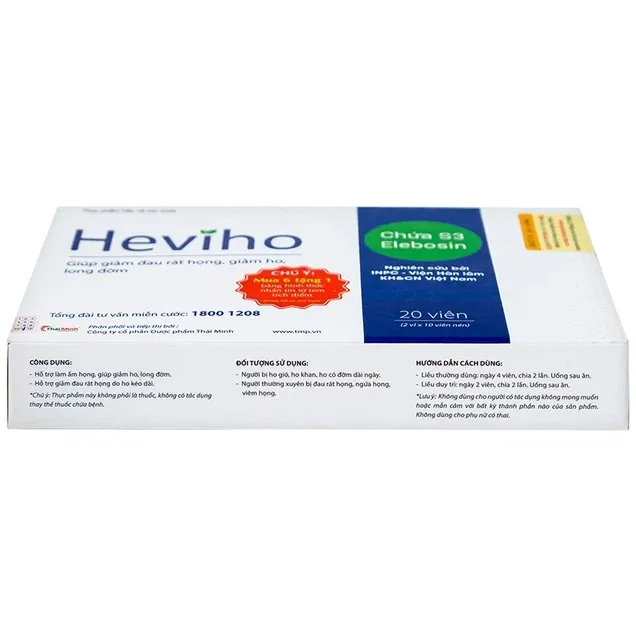 Viên uống Heviho (2 Vỉ x 10 Viên) hỗ trợ giảm ho và long đờm 2
