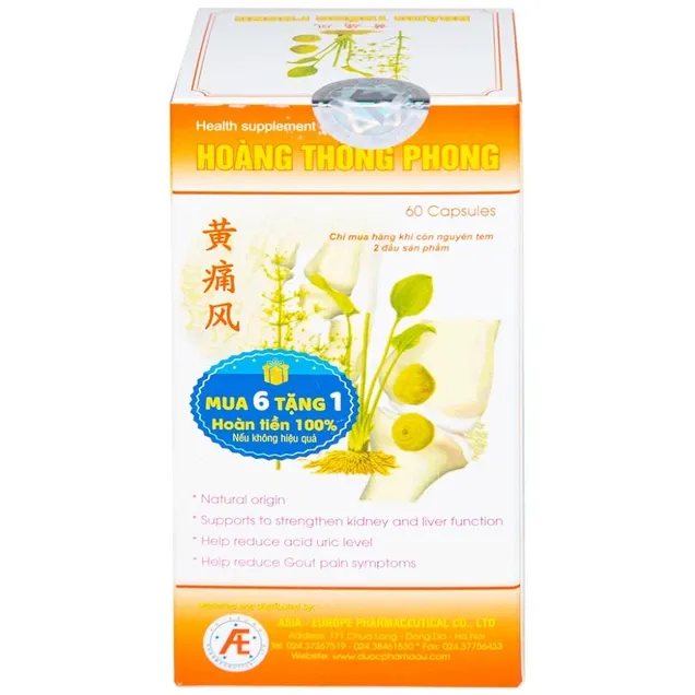Thực phẩm bảo vệ sức khỏe Hoàng Thống Phong (60 viên) 6