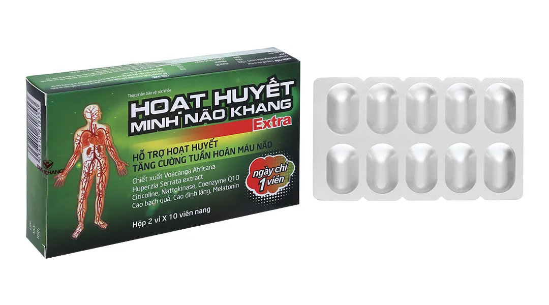 Thực phẩm bảo vệ sức khỏe Hoạt Huyết Minh Não Khang Extra 2