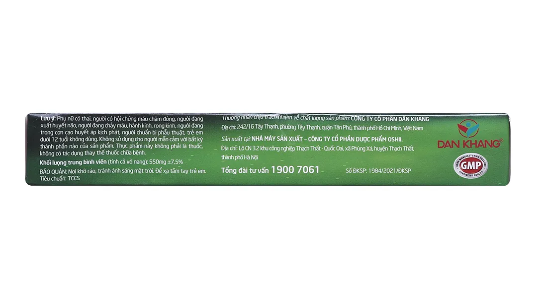 Thực phẩm bảo vệ sức khỏe Hoạt Huyết Minh Não Khang Extra 5