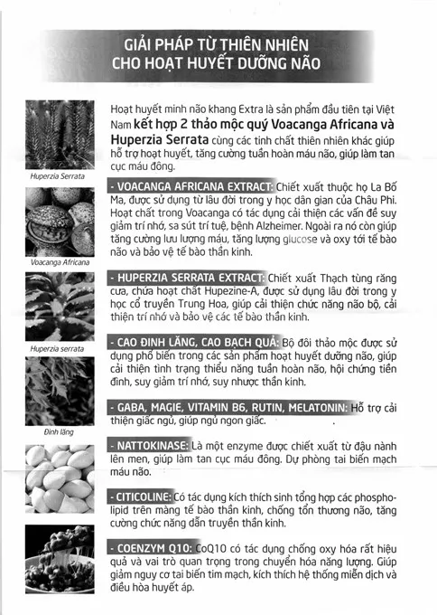 Thực phẩm bảo vệ sức khỏe Hoạt Huyết Minh Não Khang Extra 7