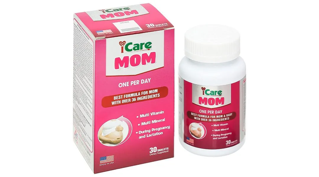 Thực phẩm bảo vệ sức khỏe Icare Mom hộp 30 viên 2