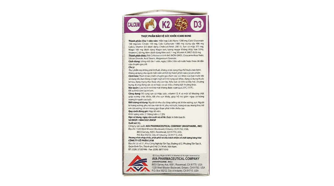 Thực phẩm bảo vệ sức khỏe Icare Bone 7