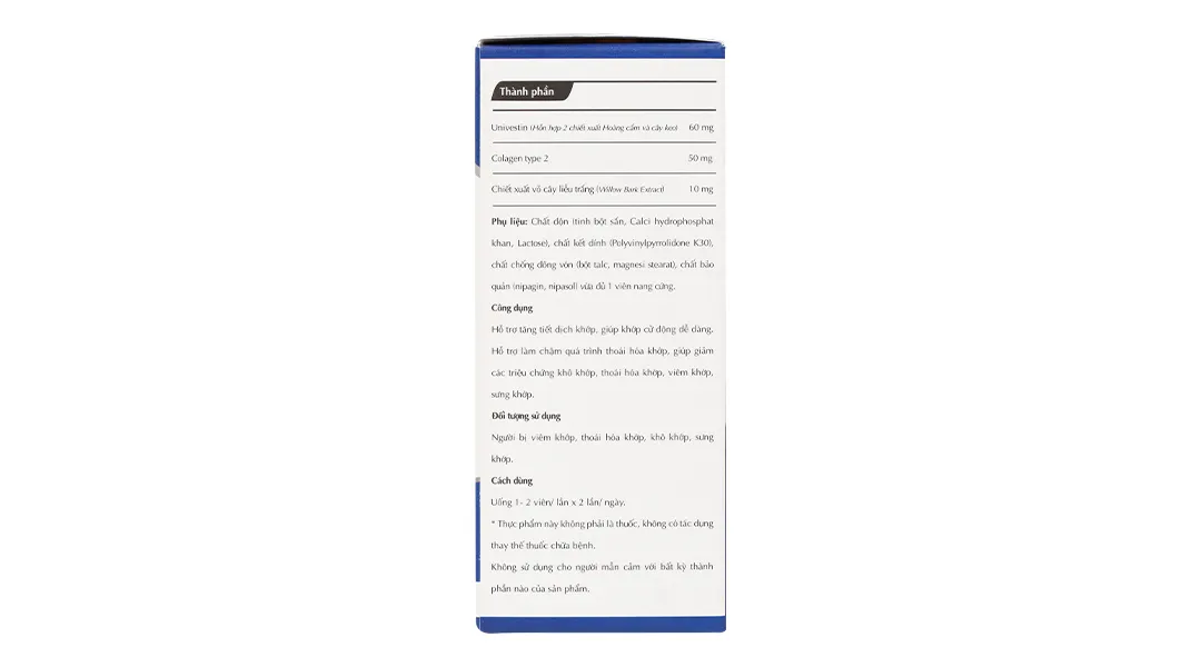 Thực phẩm bảo vệ sức khỏe Joints Cap Ginic 3