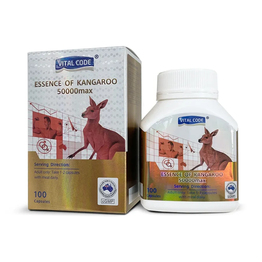 Thực phẩm bảo vệ sức khỏe Kangaroo Essence 50000 Max Vital Code (Hộp 100 viên)