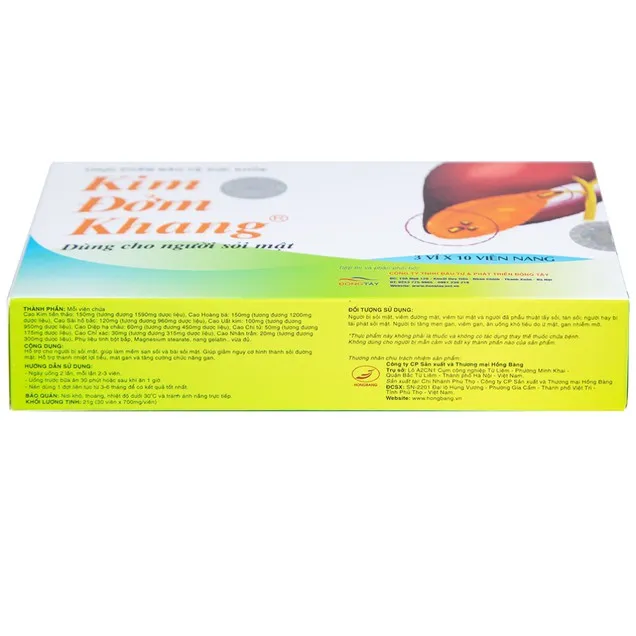 Thực phẩm bảo vệ sức khỏe Kim Đởm Khang (30 Viên) 4