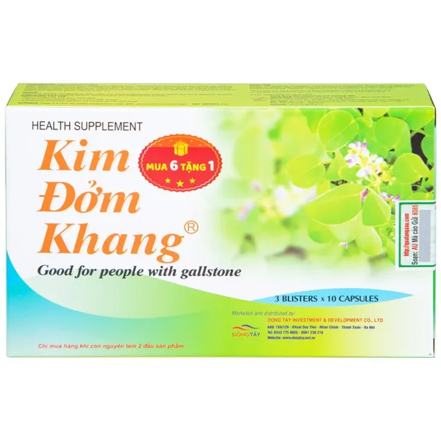 Thực phẩm bảo vệ sức khỏe Kim Đởm Khang (30 Viên) 6