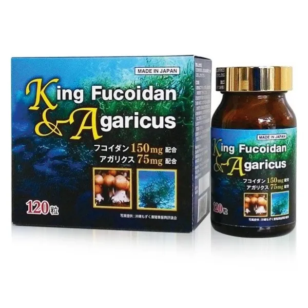 Thực Phẩm Bảo Vệ Sức Khỏe King Fucoidan & Agaricus - Hộp 120 viên