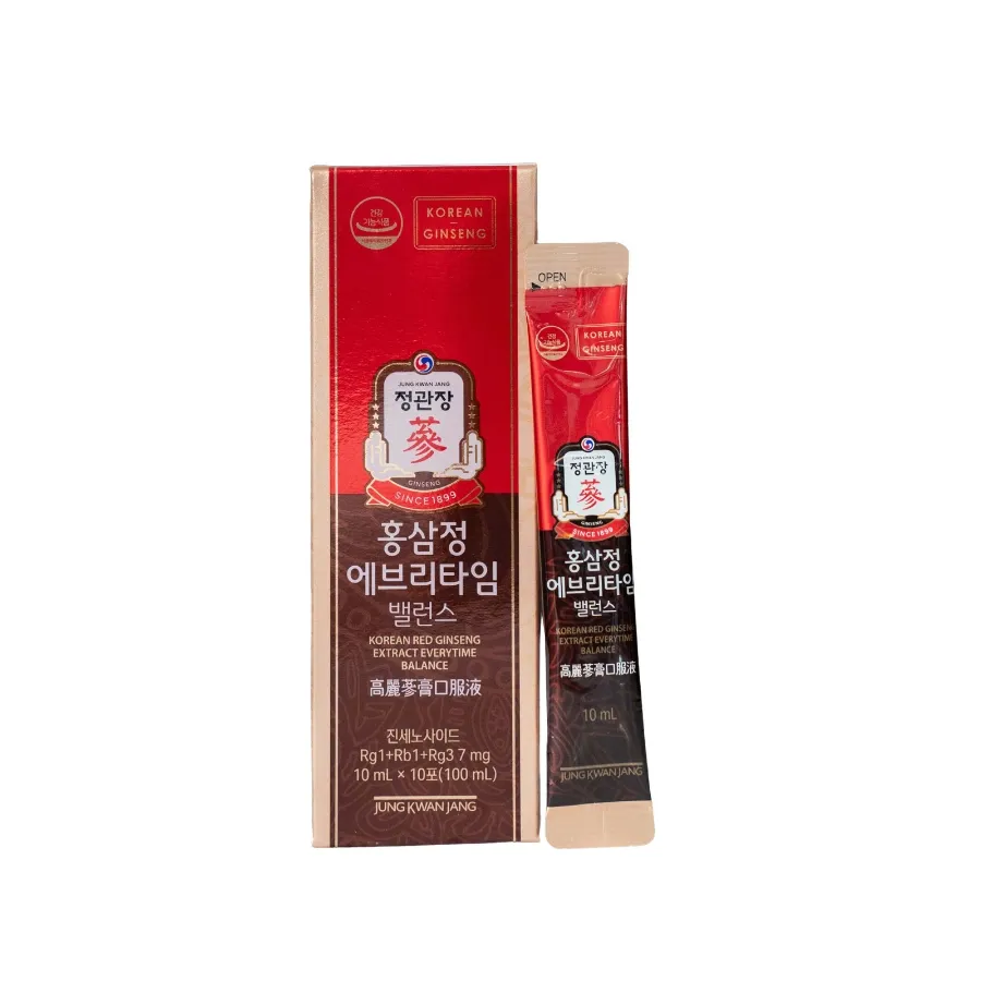 Thực phẩm bảo vệ sức khỏe Korean Red Ginseng Extract Everytime Balance (Tinh chất hồng sâm pha sẵn) - Hộp 30 gói 2