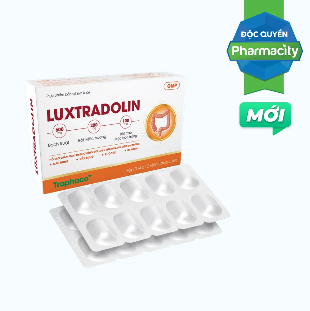 Thực Phẩm Bảo Vệ Sức Khỏe LUXTRADOLIN Hỗ Trợ Giảm Các Triệu Chứng Rối Loạn Tiêu Hóa