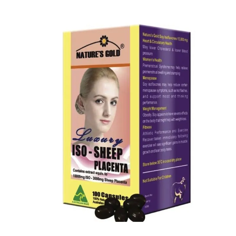 Thực phẩm bảo vệ sức khỏe Luxury Iso Sheep Placenta Nature's Gold (100 viên) 2