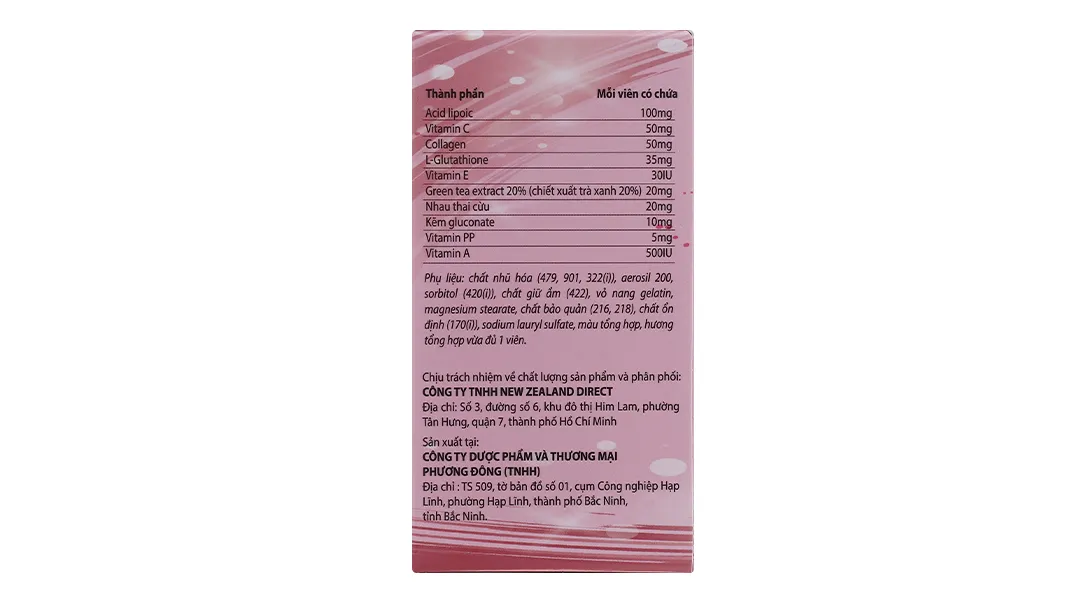 Thực phẩm bảo vệ sức khỏe Maxi White 5