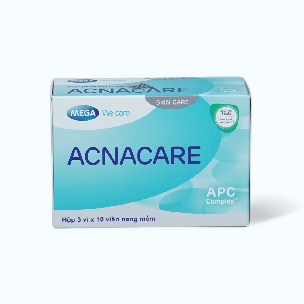 Thực phẩm bảo vệ sức khỏe MGWC Acnacare (Hộp 30 viên) hỗ trợ giảm mụn, đẹp da