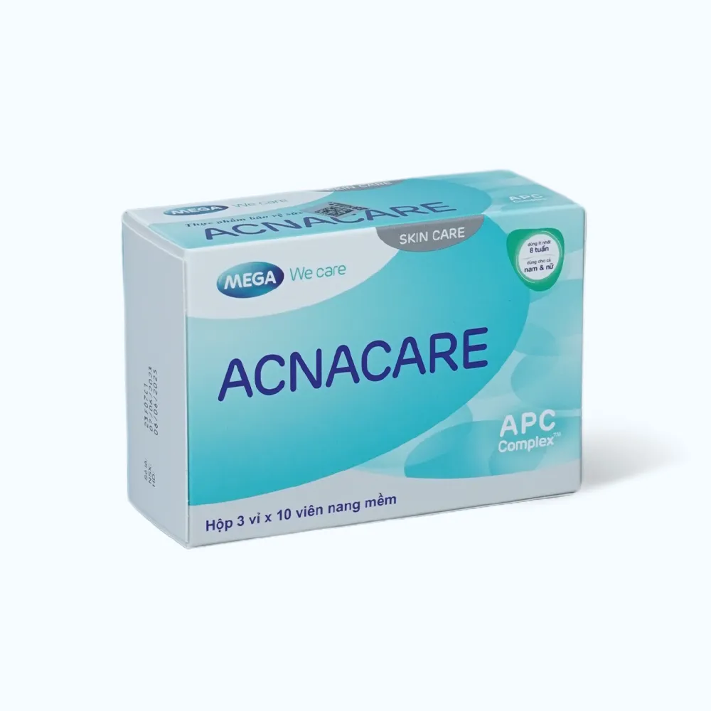Thực phẩm bảo vệ sức khỏe MGWC Acnacare (Hộp 30 viên) hỗ trợ giảm mụn, đẹp da 2