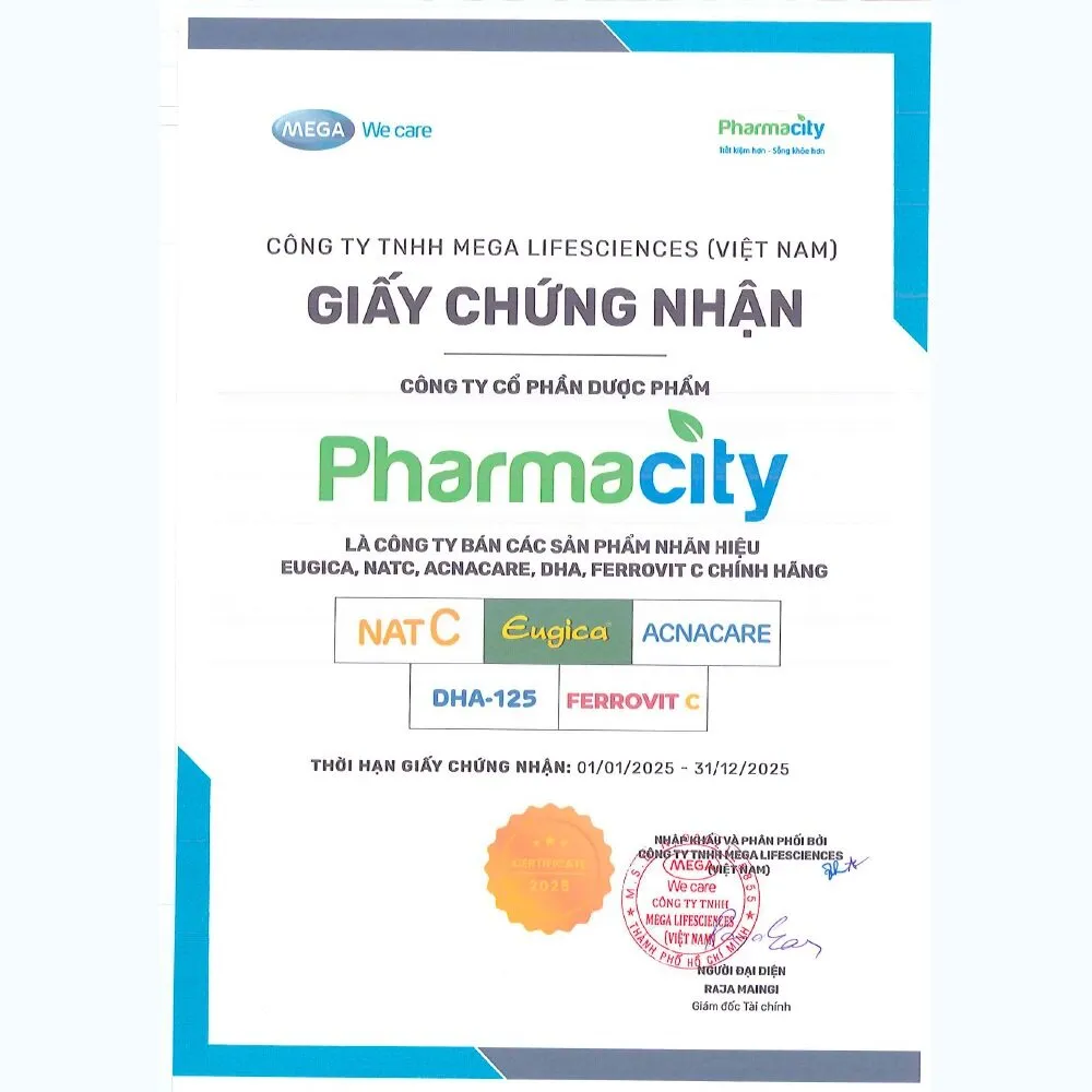 Thực phẩm bảo vệ sức khỏe MGWC Acnacare (Hộp 30 viên) hỗ trợ giảm mụn, đẹp da 5