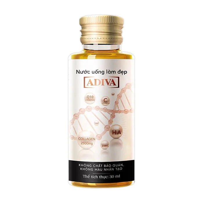 Thực phẩm bảo vệ sức khỏe nước uống làm đẹp Adiva (14 Chai x 30ml) 2