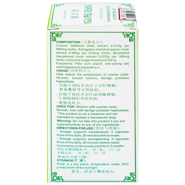 Nga Phụ Khang (60 viên) hỗ trợ u xơ, u nang và sức khỏe phụ nữ 6