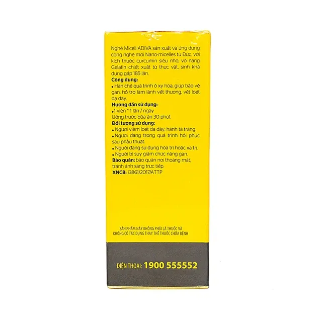 Thực phẩm bảo vệ sức khỏe Nghệ Micell Adiva (30 viên) 4