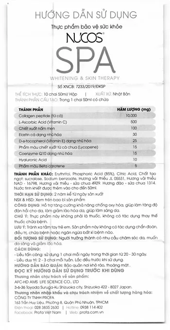 Thực phẩm bảo vệ sức khỏe Nucos Spa 12