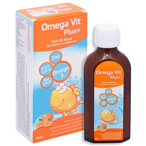 Thực phẩm bảo vệ sức khỏe Omega Vit Plus chai 100Ml