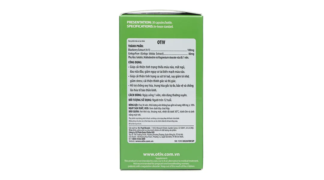 Thực phẩm bảo vệ sức khỏe Otiv 10