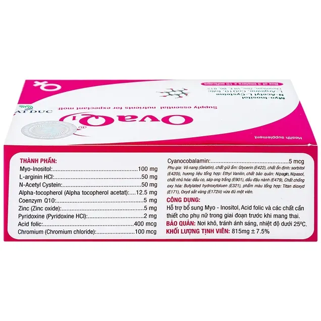 Thực phẩm bảo vệ sức khỏe Ovaq1 (30 Viên) 4