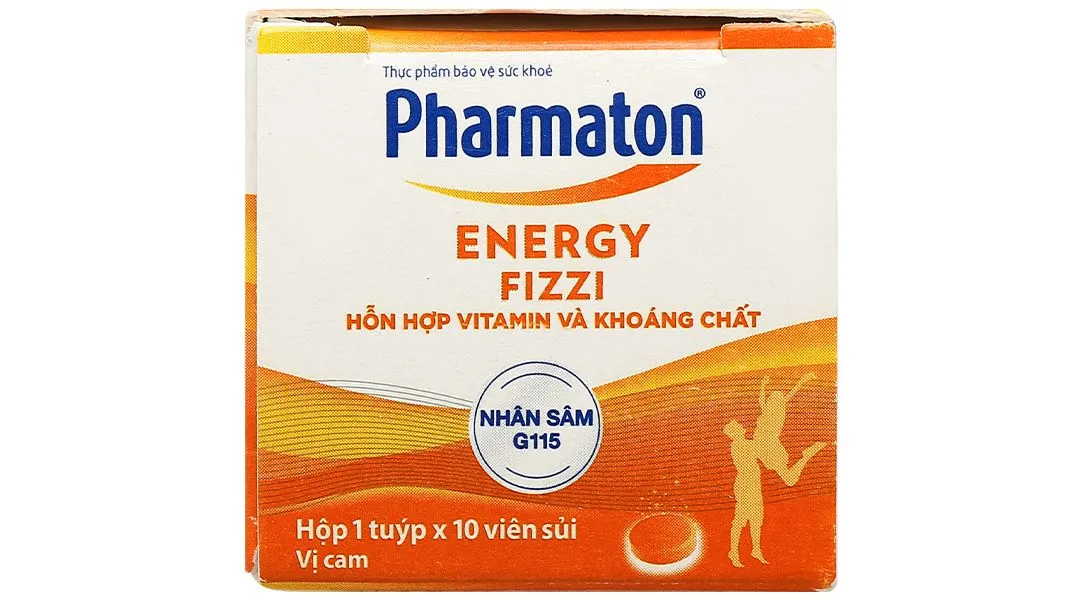 Thực phẩm bảo vệ sức khỏe Pharmaton Energy Fizzi hộp 1 tuýp x 10 viên sủi 6