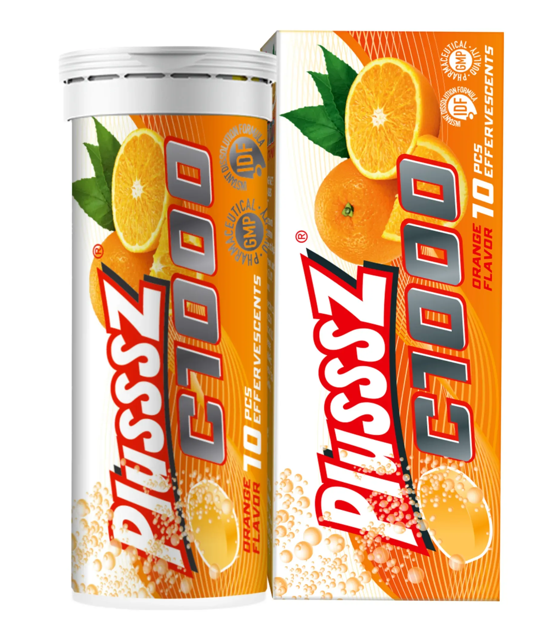 Thực phẩm bảo vệ sức khỏe Plusssz C1000 vitamin orange flavoured sugar free (10 viên)