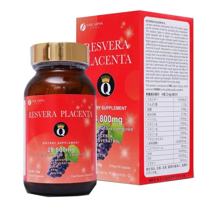 Thực phẩm bảo vệ sức khỏe Resvera Placenta Q (120 viên)