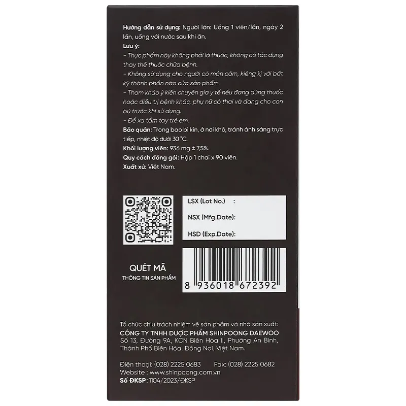 Thực phẩm bảo vệ sức khoẻ: Shincare Liver 5
