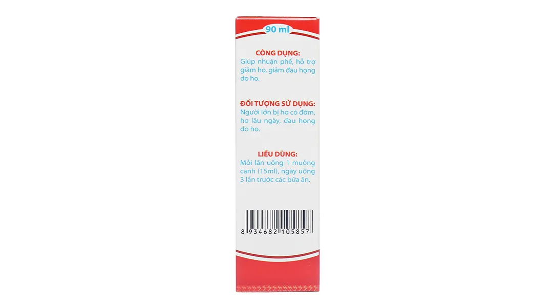 Thực phẩm bảo vệ sức khỏe Siro Ho Người Lớn chai 90ml 7