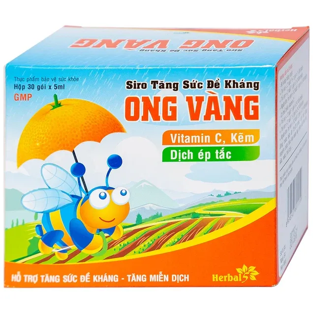 Thực phẩm bảo vệ sức khỏe siro tăng sức đề kháng Ong Vàng (hộp 30 gói) 4