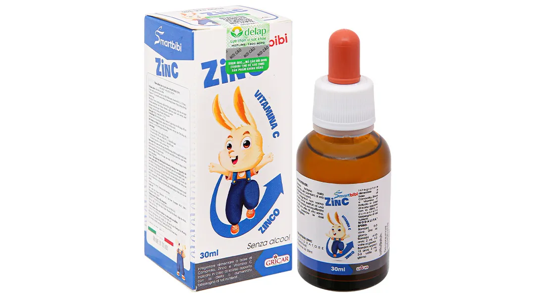 Thực phẩm bảo vệ sức khỏe Smartbibi Zinc chai 30ml 2