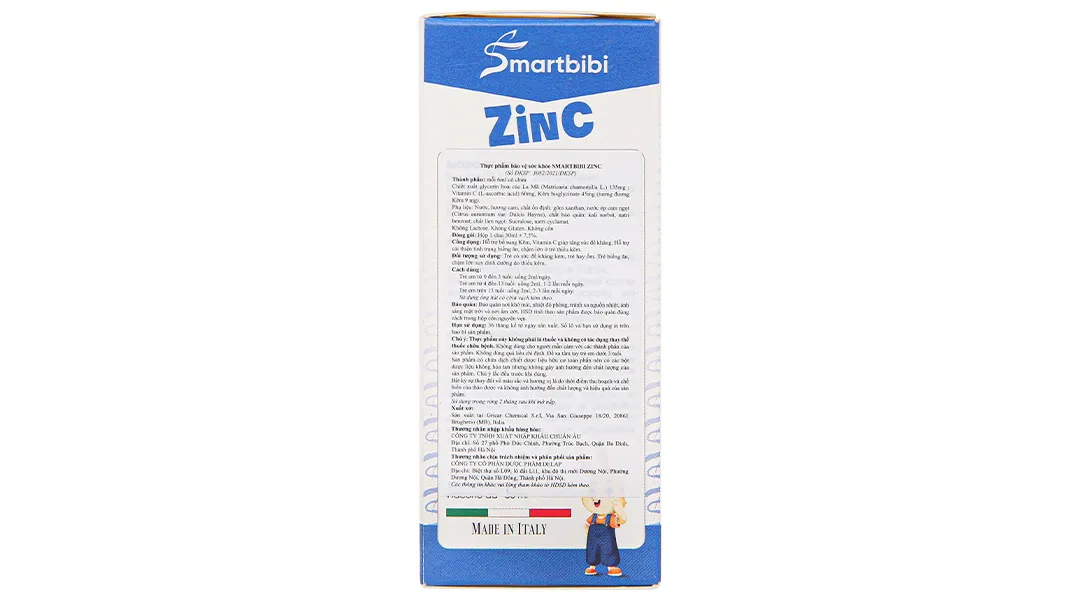 Thực phẩm bảo vệ sức khỏe Smartbibi Zinc chai 30ml 5