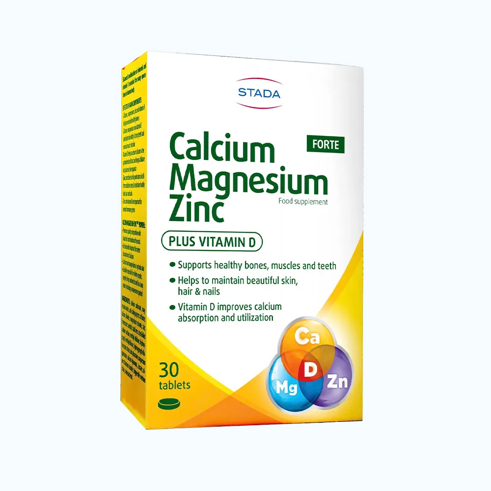 Thực phẩm bảo vệ sức khỏe Stada Calcium-Magnesium-Zinc Forte giúp xương chắc khỏe (Hộp 30 viên) 2