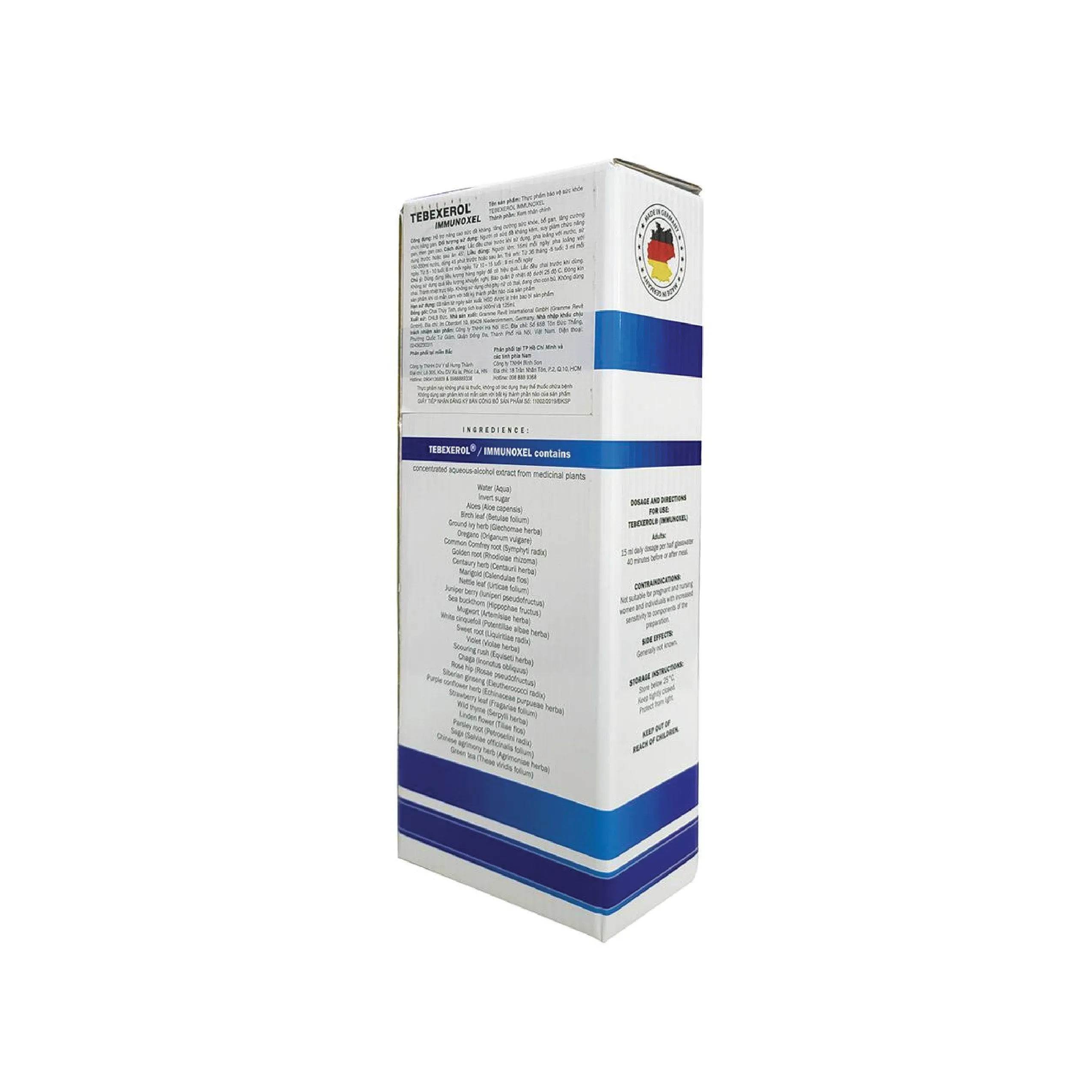 Thực phẩm bảo vệ sức khỏe Tebexerol Immunoxel (chai 500ml) 3