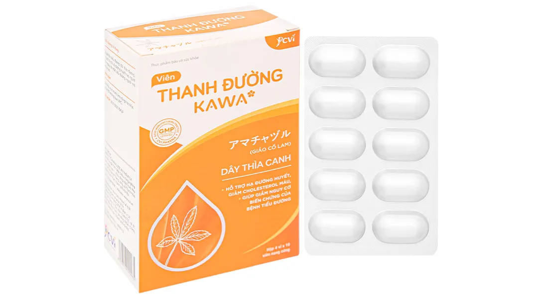 Thực phẩm bảo vệ sức khỏe Thanh Đường Kawa hộp 40 viên 2