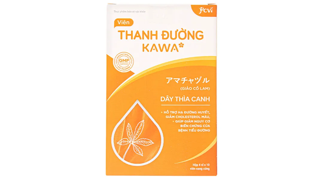 Thực phẩm bảo vệ sức khỏe Thanh Đường Kawa hộp 40 viên 3