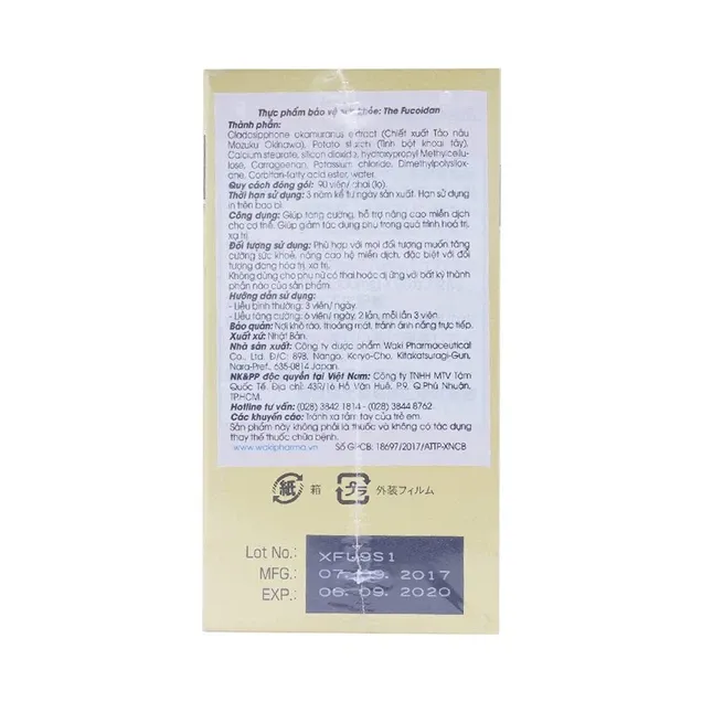 Thực phẩm bảo vệ sức khỏe The Fucoidan (90 viên) 6