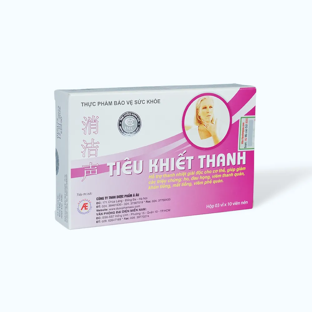 Thực phẩm bảo vệ sức khỏe Tiêu Khiết Thanh (Hộp 30 viên) giúp giảm ho, đau họng 2