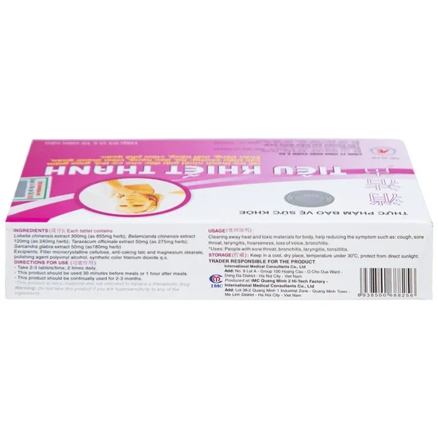 Thực phẩm bảo vệ sức khỏe Tiêu Khiết Thanh (30 viên) 4