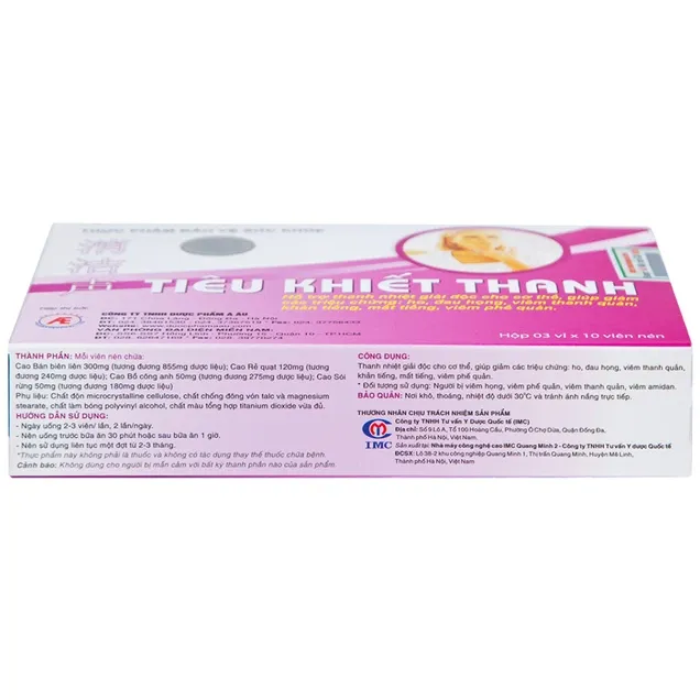 Thực phẩm bảo vệ sức khỏe Tiêu Khiết Thanh (30 viên) 5