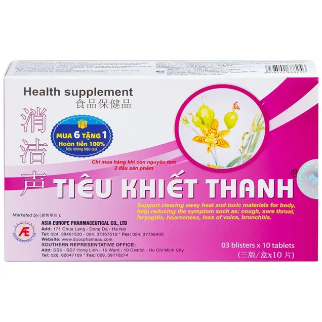 Thực phẩm bảo vệ sức khỏe Tiêu Khiết Thanh (30 viên) 7