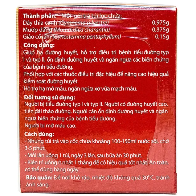 Thực phẩm bảo vệ sức khỏe Trà Diabetna (25 gói x 1.5g) 4