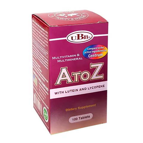 Thực phẩm bảo vệ sức khỏe UBB® Multivitamin & Multimineral A to Z (100 viên) 3