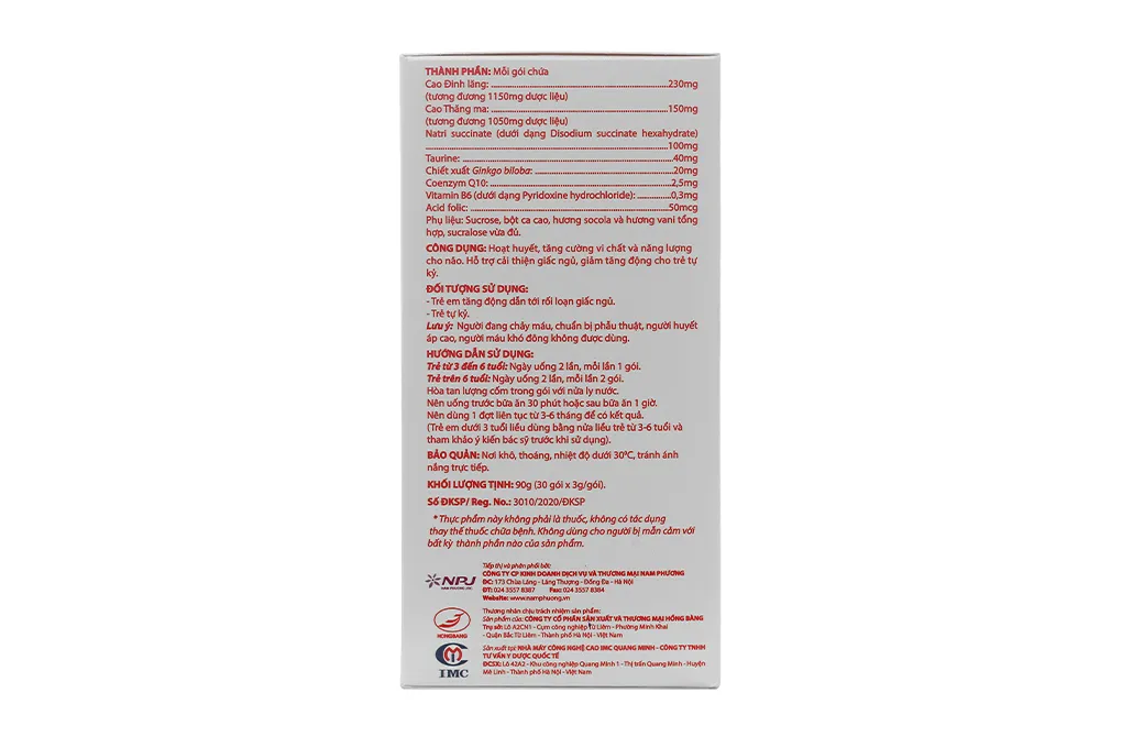 Thực phẩm bảo vệ sức khỏe Vương Não Khang (30 gói x 3g) 4