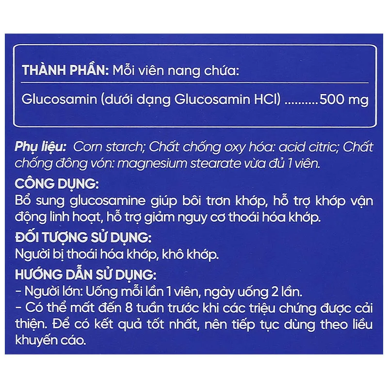 Thực phẩm bảo vệ sức khoẻ: Varobone Glu500 7