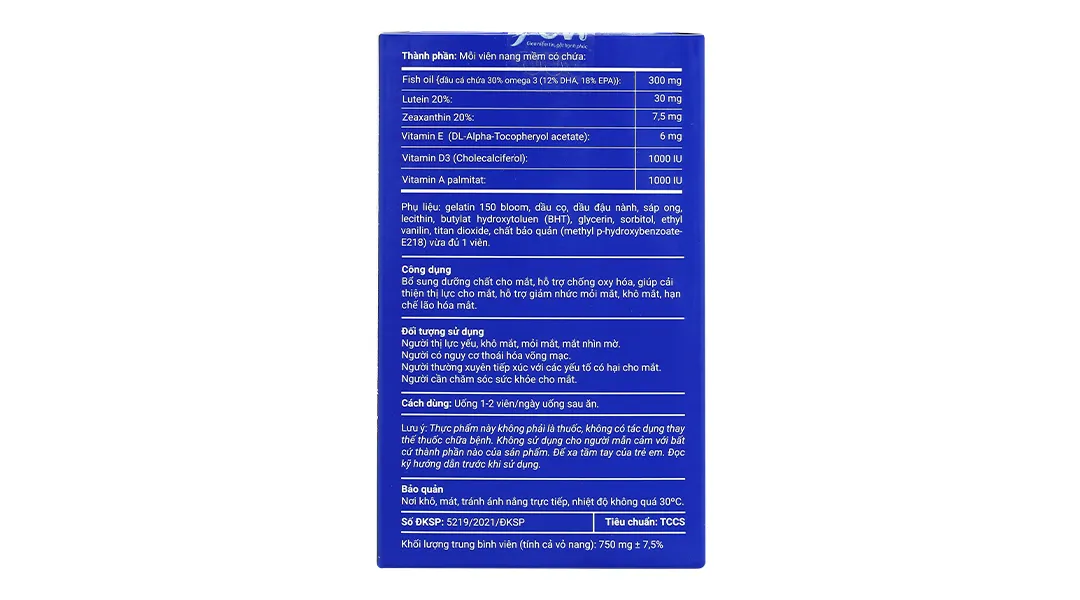 Thực phẩm bảo vệ sức khỏe Viên Sáng Mắt Kawa 3